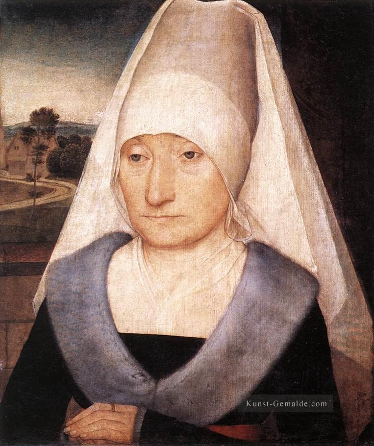 Bildnis einer alten Frau 1470 Niederländische Hans Memling Ölgemälde
